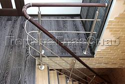 Ограждения из нержавеющей стали с тремя ригелями в Санкт-Петербурге. Готовые проекты ПерилаГлавСнаб - фото 1