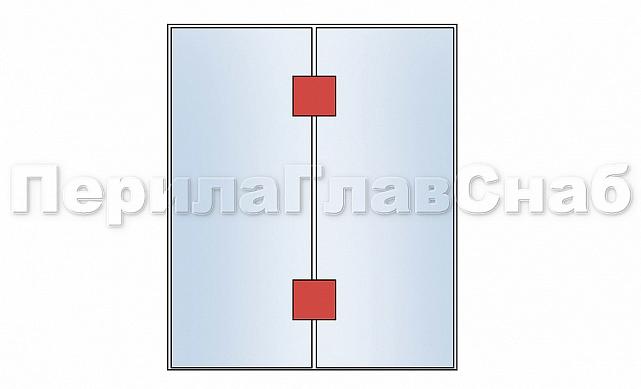 Коннектор стекло-стекло 53х53, полированный t122 PSS 4