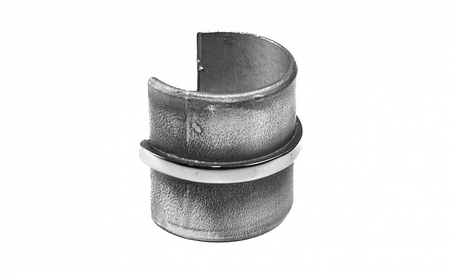 Соединитель для поручня с пазом Ø42.4х5 мм, полированный (AISI 304) k229-2 4