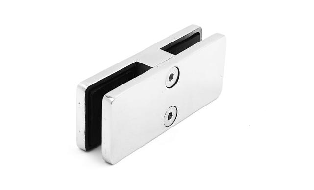 Соединитель стекол, прямой, 101х40, нержавеющая сталь AISI 304, полированная k118 4