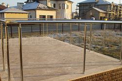 Ограждения и перила без ригелей из нержавеющей стали (без заполнения) в Санкт-Петербурге. Готовые проекты ПерилаГлавСнаб - фото 11