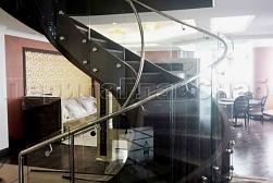 Стеклянные перила для винтовых лестниц в Санкт-Петербурге. Готовые проекты ПерилаГлавСнаб - фото 9