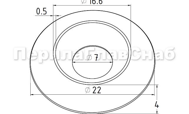 Фланец на стекло для трубы Ø16 мм, (AISI 304) k210 3