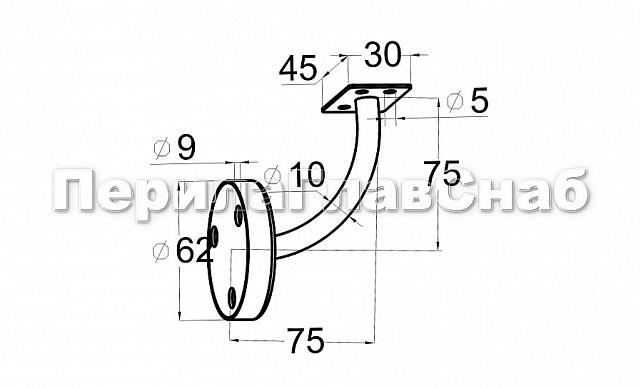 Пристенок с ложементом под плоскость,  сварной с крышкой, полированный, под золото (AISI 201) Фk386-88 2