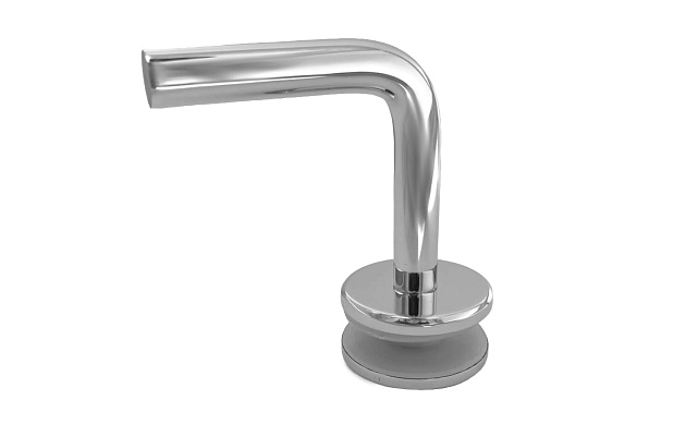 Держатель поручня к стеклу, вынос 60х70, Ø43х5 мм для стекла 10-12мм, (AISI 304) k008-5 5 Держатель поручня к стеклу, вынос 60х70, Ø43х5 мм для стекла 10-12мм, (AISI 304) k008-5 5