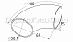 Отвод поручня под сварку Ø38.1х100х1.45мм, 90°, шлифованный, (AISI 304) k095-3