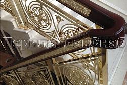 Латунные перила под золото в Санкт-Петербурге. Готовые проекты ПерилаГлавСнаб - фото 11