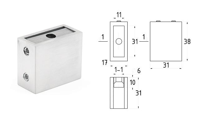 Комплект раздвижной системы для душевой, AISI 304, шлифованный t401 SSS 10