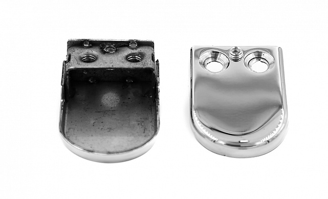 Стеклодержатель штампованный под стекло 10 мм (5+5 мм), на плоскость 40х24х54 полированный (AISI 304) k539-10 8 Стеклодержатель штампованный под стекло 10 мм (5+5 мм), на плоскость 40х24х54 полированный (AISI 304) k539-10 8