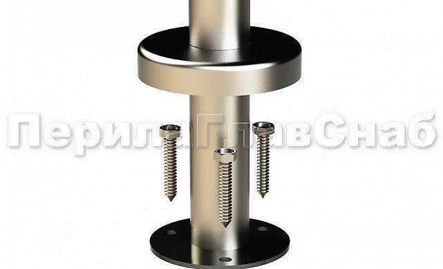 Стойка круглая Ø38.1: 4 ригеледержателя, полированная, высота 950 мм (AISI 304) k714 5