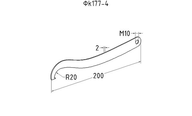 Ключ для затягивания точечного крепления( чермет) Фk177-4  3