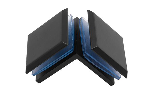 Коннектор для душевой кабины стекло-стекло 90°, 45х45, черный, t735 BZn 5