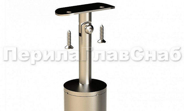 Готовая стойка Ø38,1х950 мм деревянная, со вставками из нержавеющей стали под золото 2х100 мм с 2 стеклодержателями k741-2-L-G 6 Готовая стойка Ø38,1х950 мм деревянная, со вставками из нержавеющей стали под золото 2х100 мм с 2 стеклодержателями k741-2-L-G 6