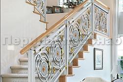 Латунные перила под золото в Санкт-Петербурге. Готовые проекты ПерилаГлавСнаб - фото 2