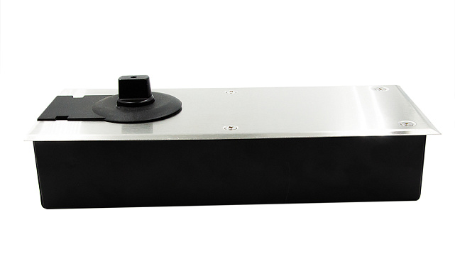 Доводчик для стеклянной двери напольный, шлифованный EN2 250 тыс. циклов 115гр (дверь 800мм  до 80 кг) t186 SSS 7 Доводчик для стеклянной двери напольный, шлифованный EN2 250 тыс. циклов 115гр (дверь 800мм  до 80 кг) t186 SSS 7