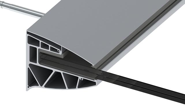 Профиль козырьковый алюминиевый анодированный k300-3  3