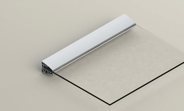 Профиль козырьковый алюминиевый анодированный k300-3  5