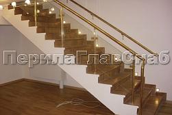 Латунные перила под золото в Санкт-Петербурге. Готовые проекты ПерилаГлавСнаб - фото 19