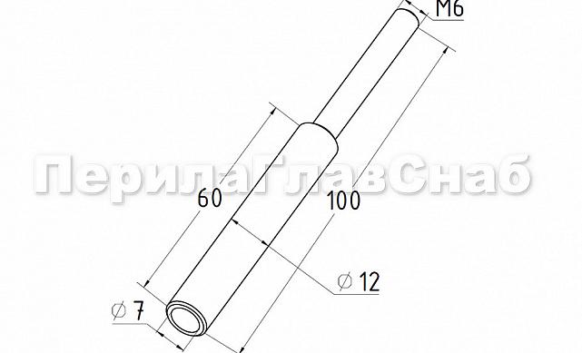 Держатель троса Ø6 мм обжимной, шлифованный (AISI 304) k077-3 2