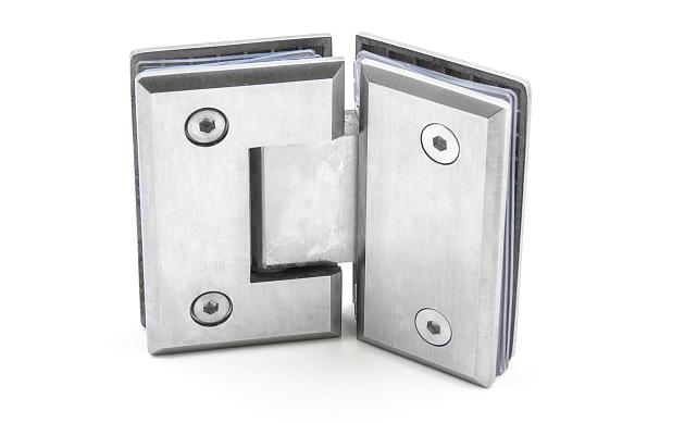 Петля для душевой стекло-стекло 90х55 мм, 135°, нержавеющая сталь AISI 304, шлифованная t302 SSS 4