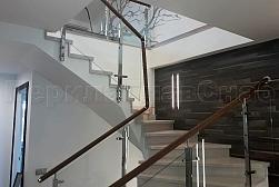 Стеклянные перила для винтовых лестниц в Санкт-Петербурге. Готовые проекты ПерилаГлавСнаб - фото 11