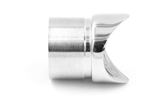 Наконечник седловина прямая 90° на стойку Ø38.1 мм, под поручень Ø38.1 мм, литая, полированная, AISI 304, k044-2 3