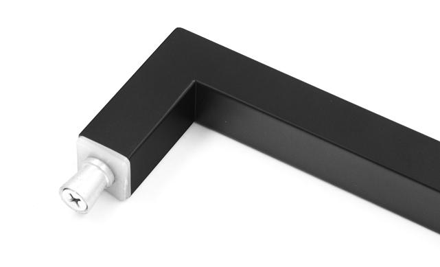 Ручка-скоба 171х20х20 мм, нержавеющая сталь AISI 304, черная t667 Bl 6