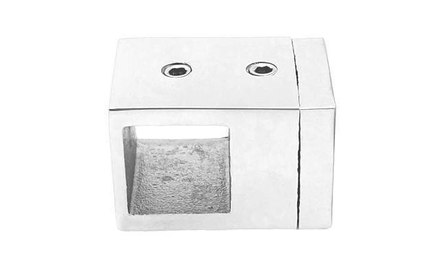 Ригеледержатель под квадратный ригель 15х15 мм, полированный, (AISI 304) k266-3 6