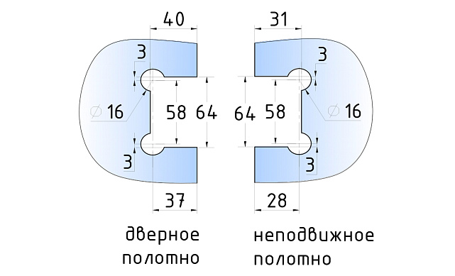 Петля для душевой стекло-стекло 90х55 мм, 135°, латунь-хром t302 PC 4 Петля для душевой стекло-стекло 90х55 мм, 135°, латунь-хром t302 PC 4