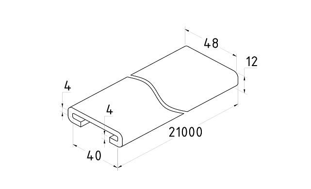 Поручень ПВХ пластиковый, цвет серый, на полосу 40х4 мм Ф-0681  3 Поручень ПВХ пластиковый, цвет серый, на полосу 40х4 мм Ф-0681  3