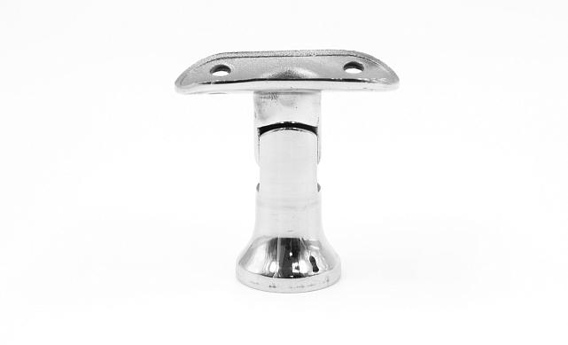 Наконечник стойки "колокольчик" на плоскость, с регулируемым ложементом под поручень Ø50.8 мм, литой, полированный, нержавеющий AISI 304, k203-3 3