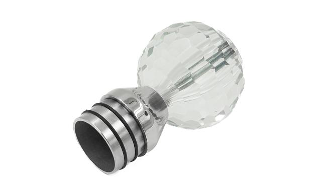 Стеклянный шар, наконечник на стойку Ø50.8 мм, с алюминиевой системой фиксации, прозрачный k248 5