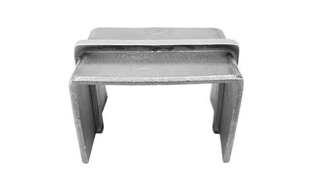 Соединитель для поручня с пазом 40х60 мм, шлифованный (AISI 304) Фk541-2 2