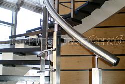 Перила и ограждения из нержавеющей стали с двумя ригелями в Санкт-Петербурге. Готовые проекты ПерилаГлавСнаб - фото 2