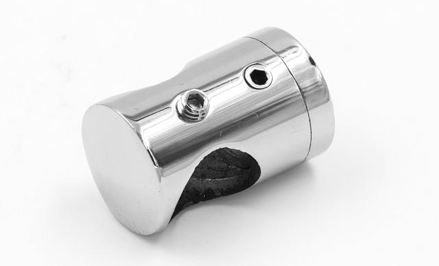 Ригеледержатель на стойку под плоскость Ø16 мм, литой, Ø22х30 мм, полированный, (AISI 304) k065-2 4