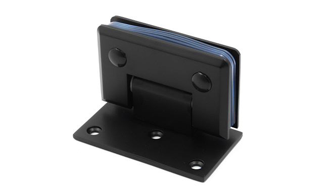 Петля для душевой стена-стекло 90х55 мм, 90°, односторонняя, цинк, черный t305 BZn 6 Петля для душевой стена-стекло 90х55 мм, 90°, односторонняя, цинк, черный t305 BZn 6