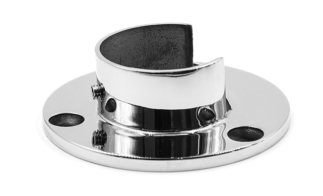 Фланец для трубы с пазом Ø42.4 мм, литой, полированный, (AISI 316) k231 4 Фланец для трубы с пазом Ø42.4 мм, литой, полированный, (AISI 316) k231 4