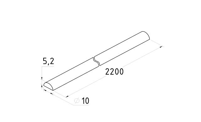 Порог для душевых пластиковый 2200 мм, прозрачный t218-2 3