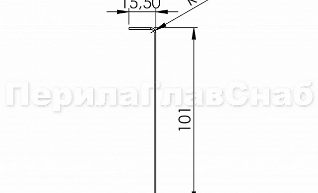 Тыльная накладка из полированной нержавейки на профиль т100 15.5х101 мм длина 2 м т100-12  3