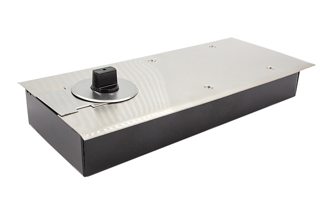 Доводчик для стеклянной двери до 80 кг EN3, напольный, 500 тыс. циклов, нержавеющая сталь AISI 304, шлифованная t183 SSS 6 Доводчик для стеклянной двери до 80 кг EN3, напольный, 500 тыс. циклов, нержавеющая сталь AISI 304, шлифованная t183 SSS 6