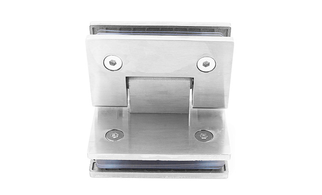 Петля для душевой кабины стекло-стекло 90° 90х55 мм шлифованная  t304 SSS 5 Петля для душевой кабины стекло-стекло 90° 90х55 мм шлифованная  t304 SSS 5