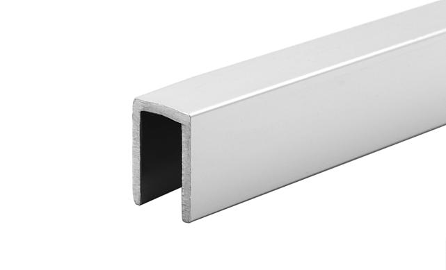 П-образный профиль для неподвижных стекол 8 мм, 19x13, L=3000, алюминий полированный t756-3000 AL 3